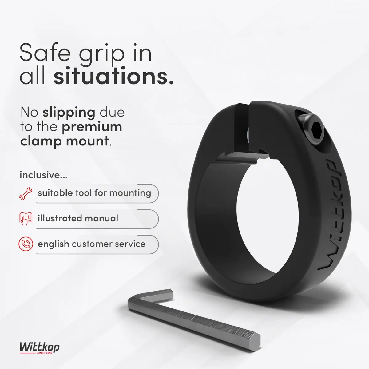 Wittkop Bike Grips with 3-Zone Ergonomic Design | German Engineering for Comfort & Non-Slip Grip - view 6