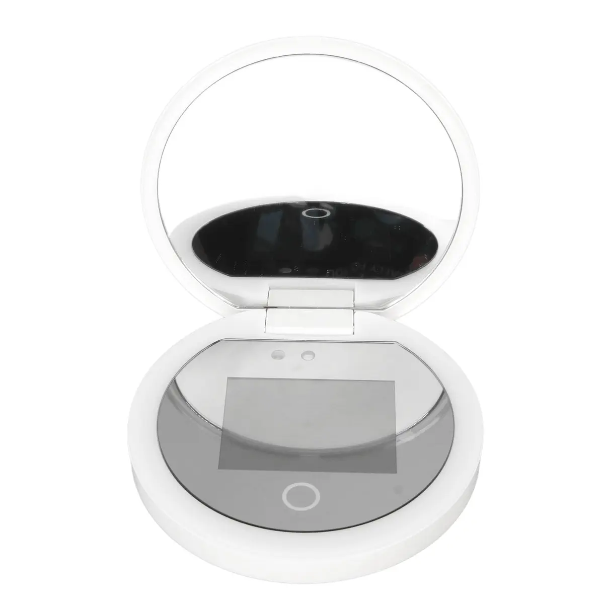 Dpofirs Portable Travel Compact Mirror with Camera & 2X Magnification, 9.7cm (3.5in) Lighted Pocket Mirror | Sunscreen Application Checker - view 2