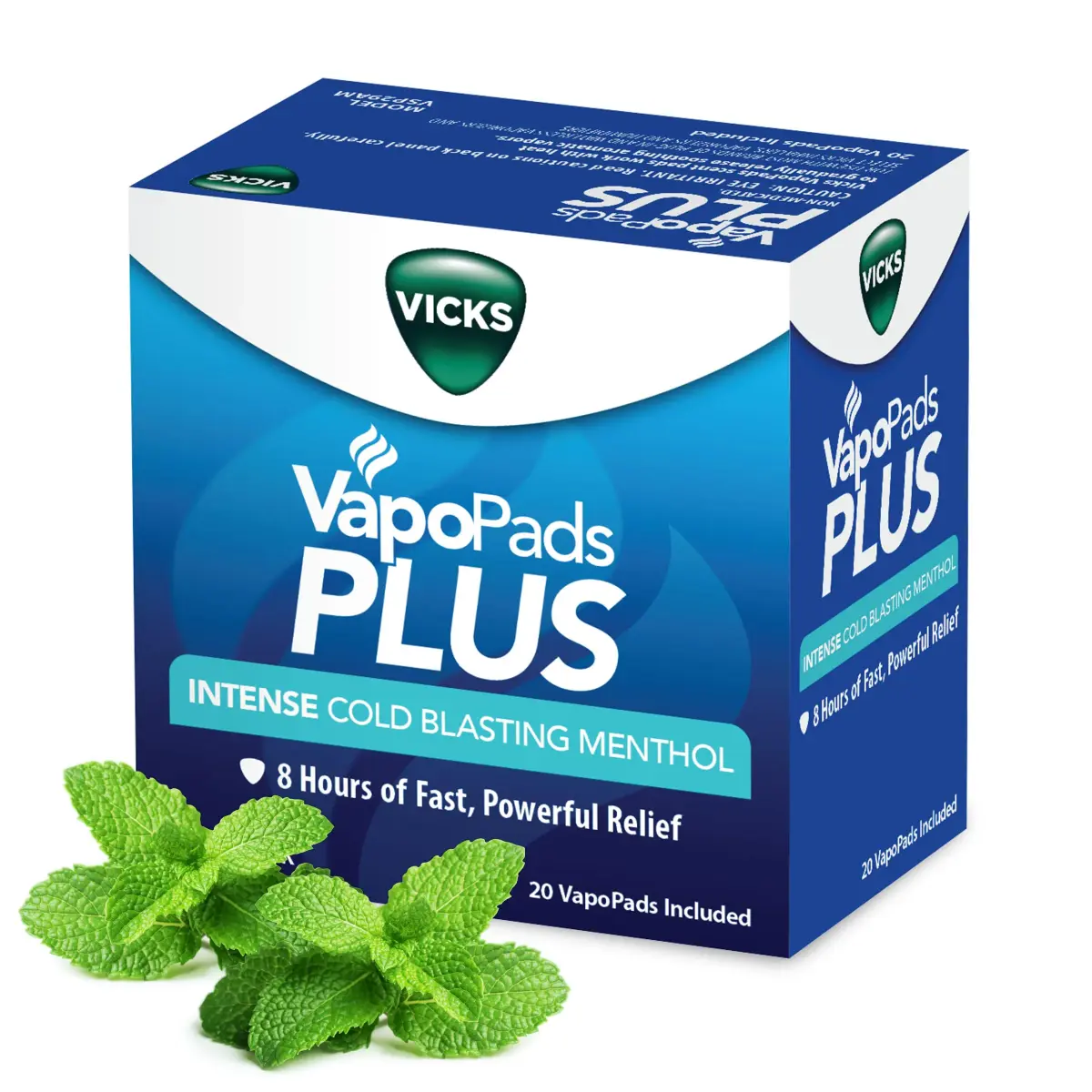 Vicks VapoPads Plus Menthol Scent Vapor Pad Refills 20 Count | Intense Menthol Scent for Cold & Flu Relief - main product image