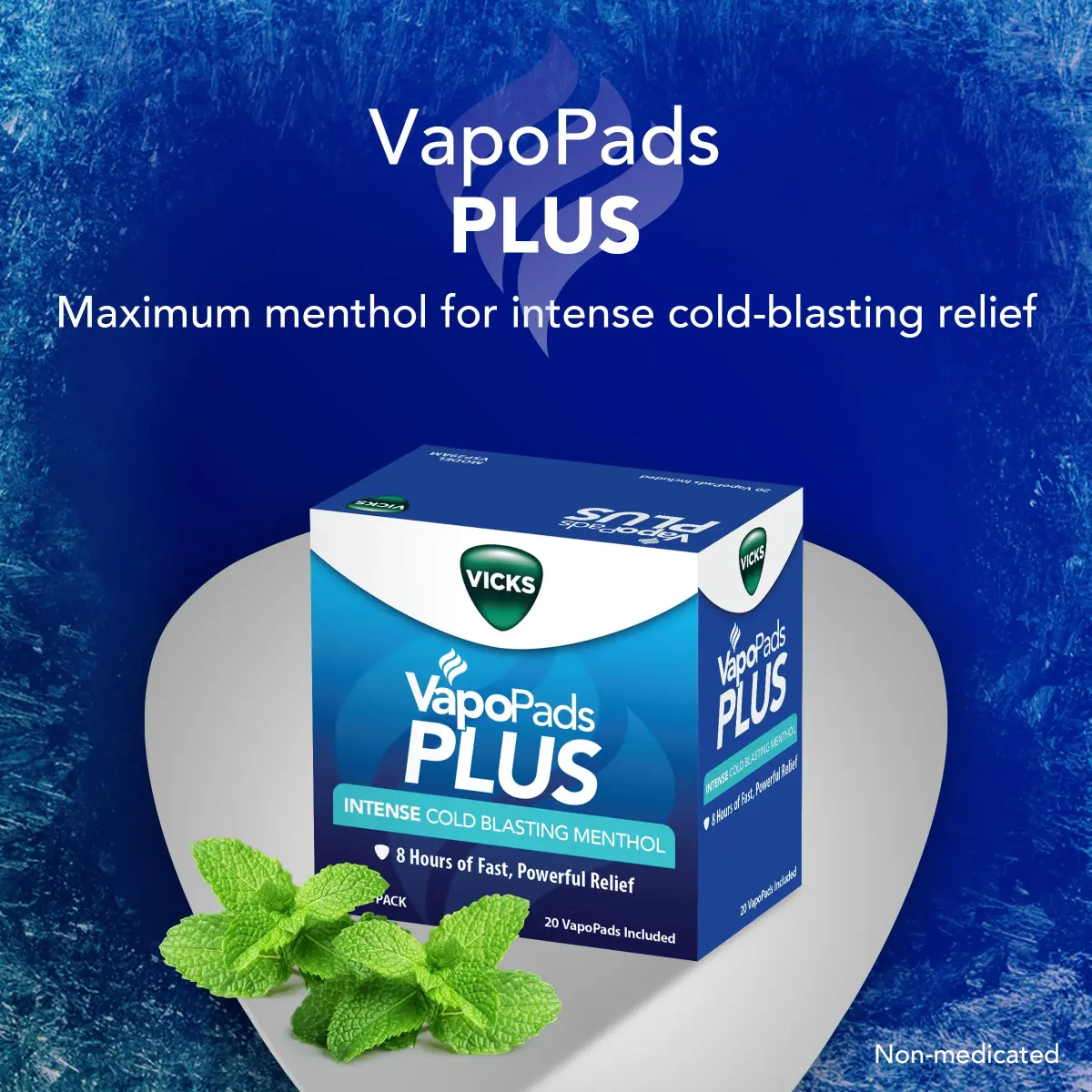 Vicks VapoPads Plus Menthol Scent Vapor Pad Refills 20 Count | Intense Menthol Scent for Cold & Flu Relief - view 2