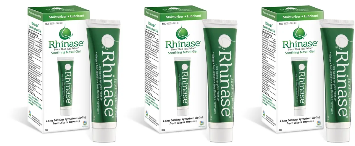 Rhinase Saline Nasal Gel 3 Pack | Nasal Dryness & Nosebleed Prevention (70-120 chars) - main product image
