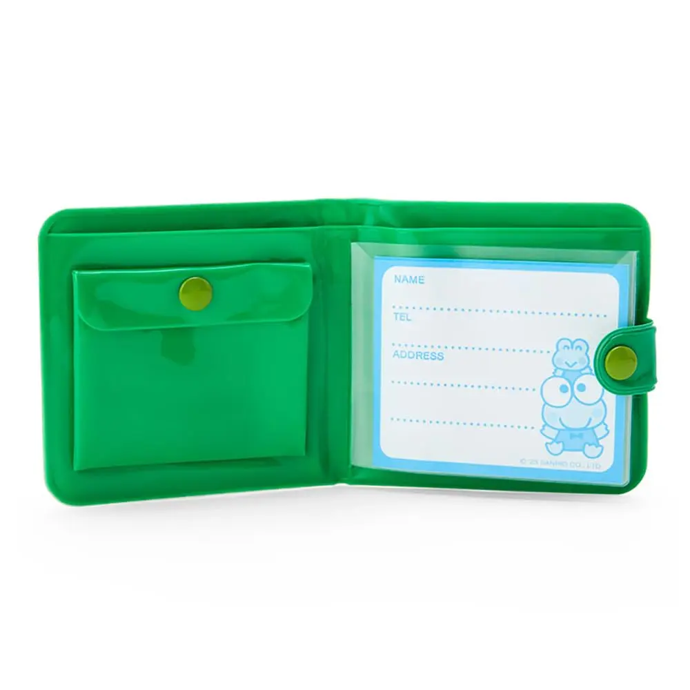 SANRIO Kerokeroppi Vinyl Wallet Green | Cute Anime PVC Wallet for Women - view 3
