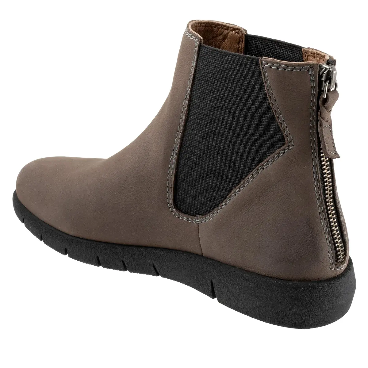 SoftWalk Albany Grey Women's Boots 9.5 X-Wide | Comfortable Leather Ankle Boot - view 7