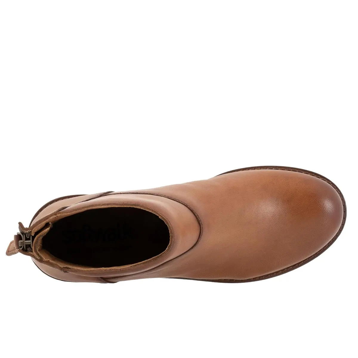 SoftWalk Elmhurst Leather Boot 9.5 Narrow | Ankle-High, Block Heel, Casual Fit - view 2