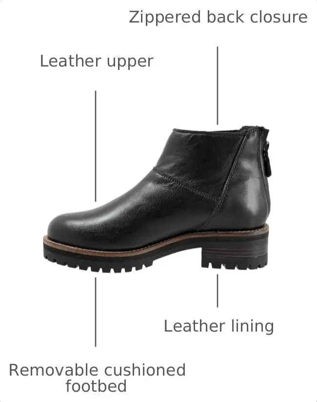 SoftWalk Elmhurst Women's Boot 9.5M | Leather Ankle Boot with Block Heel - view 3