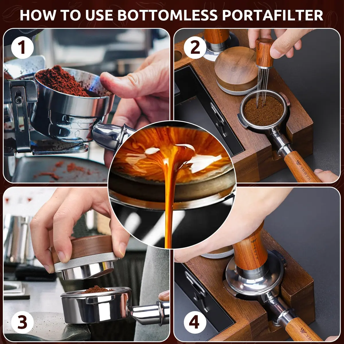 YMWVH 51mm Bottomless Portafilter 2 Ear for De-longhi ECP3420/EC155/BCO430/EC260 | Real-Time Brew Control - view 9