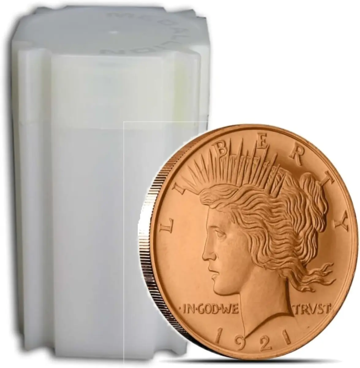 Unique Metals Peace Dollar 1 oz .999 Copper Rounds | Classic American Design, 20 Pack - main product image