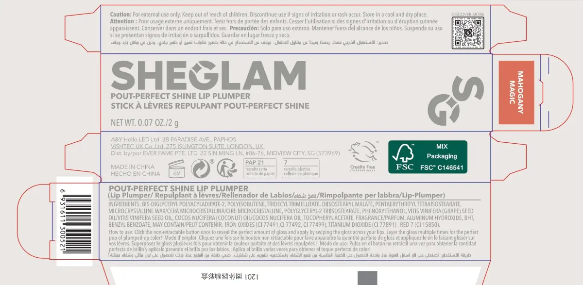 SHEGLAM PoutPerfect Moisturizing Solid Lip Gloss Lipstick - Mahogany Magic | Plumping Shine for Juicy Lips - view 9
