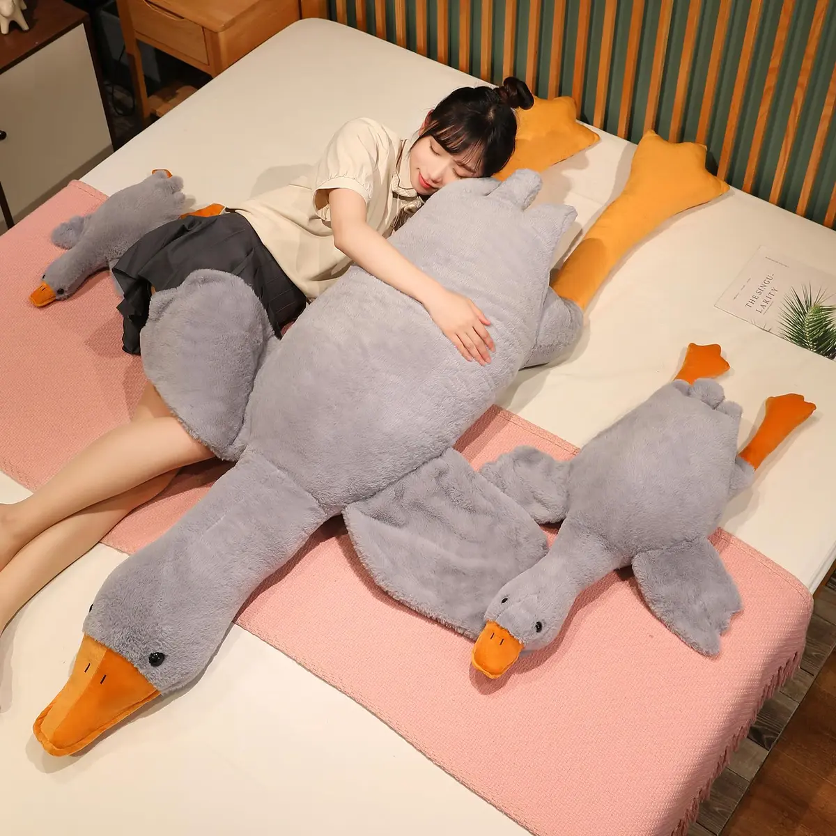 Doireum Swan Stuffed Animal 74.8" | Plush Bed Pillow & Decor for Kids & Adults - view 4