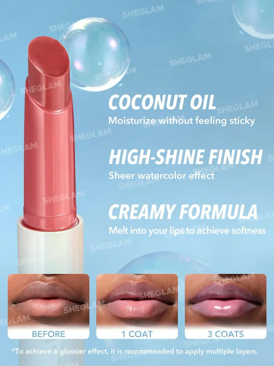 SHEGLAM PoutPerfect Moisturizing Solid Lip Gloss Stick 0.07 Fl Oz (2ml) | High Shine, Non-Sticky, Coconut Oil Infused - view 4