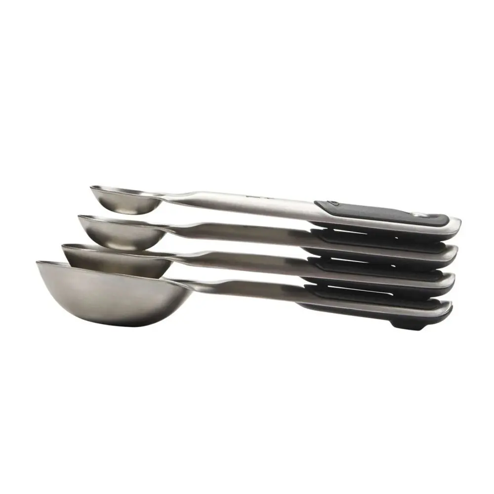 OXO Good Grips Stainless Steel Measuring Cups and Spoons Set with Magnetic Snaps | 8-Piece Set with Etched Markings - view 5