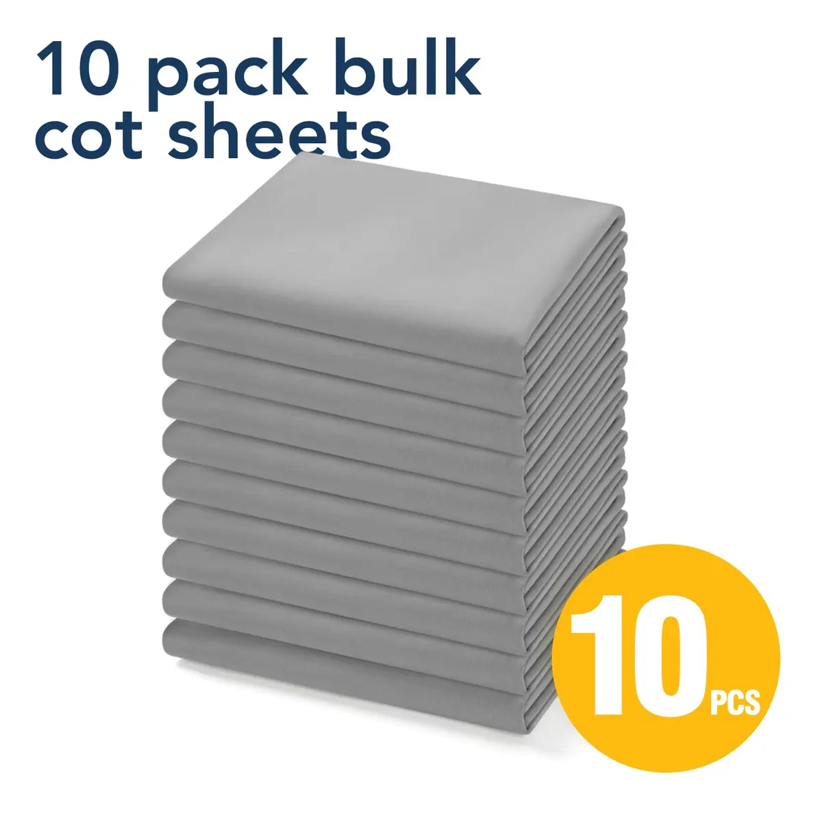 Comfyanno Fitted Cot Sheets for Daycare 23" x 52" | Pack of 10, Microfiber, Grey, Soft & Durable - view 8