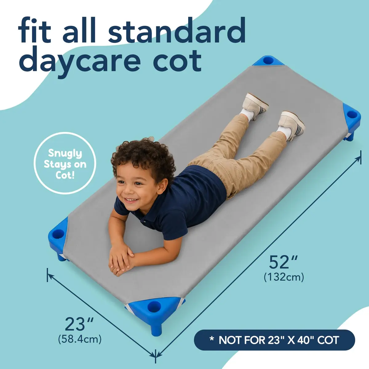 Comfyanno Fitted Cot Sheets for Daycare 23" x 52" | Pack of 10, Microfiber, Grey, Soft & Durable - view 3