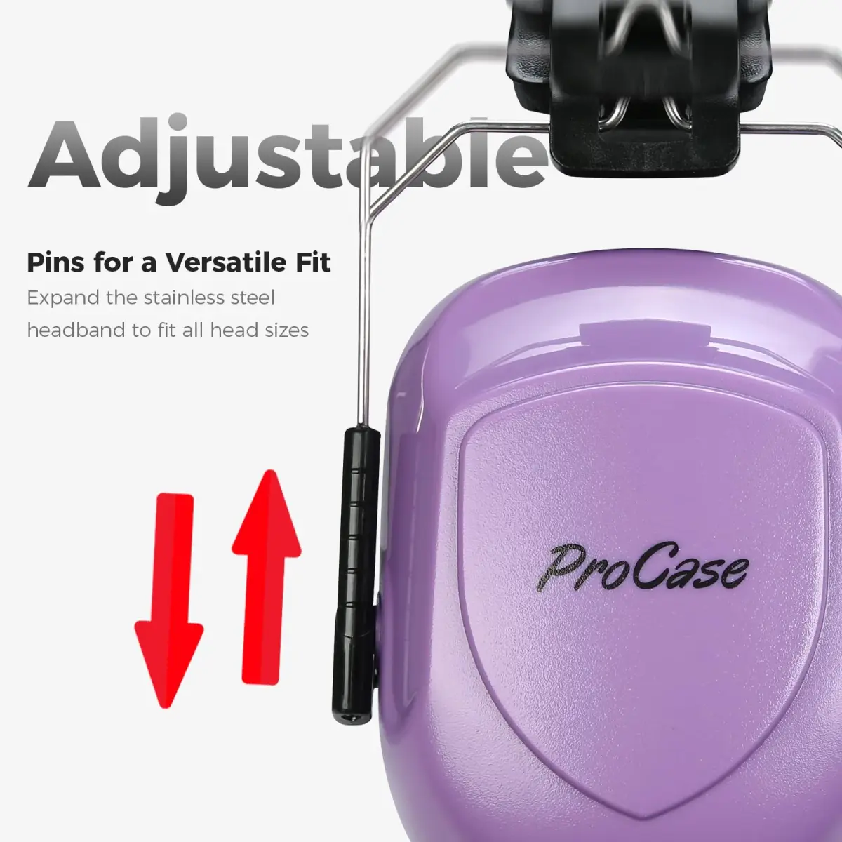 ProCase Hearing Protection Earmuffs NRR 28dB, Noise Cancelling Headphones | ANSI S3.19 Certified, Foldable Design - view 2