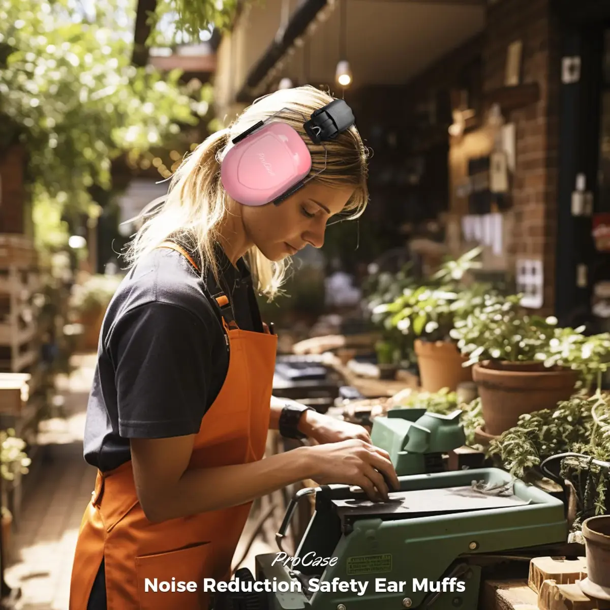 ProCase NRR 28dB Noise Reduction Ear Muffs, Foldable Adjustable Passive Noise Cancelling Headphones for Adults Kids Autism, Hearing Protection for Shooting, Construction, Mowing, Studying -Pink | 28 dB Noise Reduction - view 6