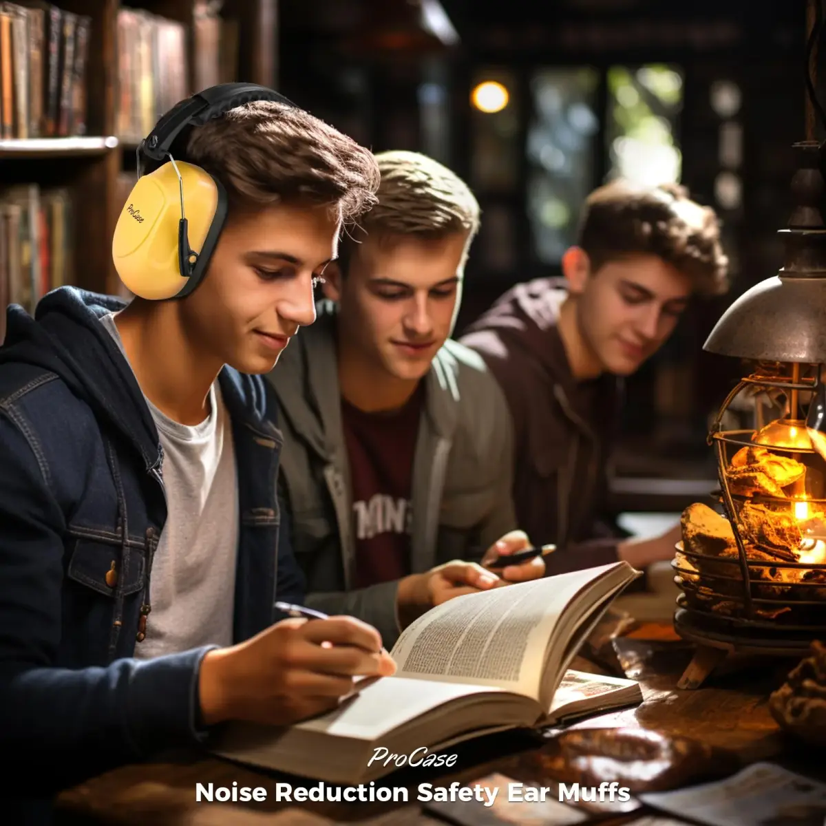 ProCase NRR 28dB Passive Noise Reduction Earmuffs | ANSI S3.19 Certified, Adjustable & Foldable for Adults & Teens - view 5