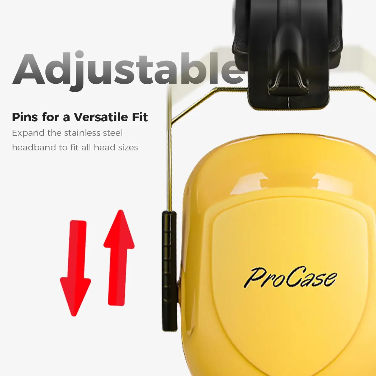 ProCase NRR 28dB Passive Noise Reduction Earmuffs | ANSI S3.19 Certified, Adjustable & Foldable for Adults & Teens - view 2
