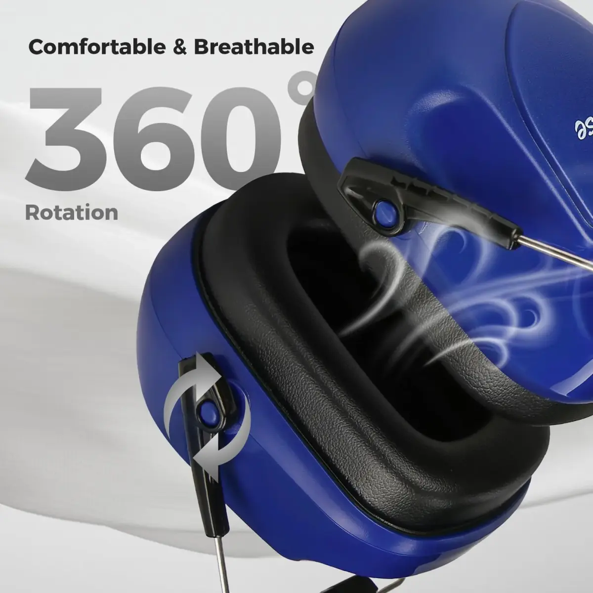 ProCase NRR 28dB Passive Noise Reduction Earmuffs | ANSI S3.19 Certified, 28dB Attenuation, Navy - view 4