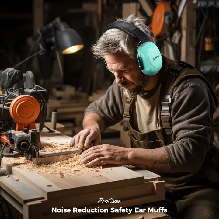ProCase Hearing Protection Ear Muffs NRR 28dB, Noise Cancelling Headphones | ANSI S3.19 Certified for Shooting, Construction, Study - view 7