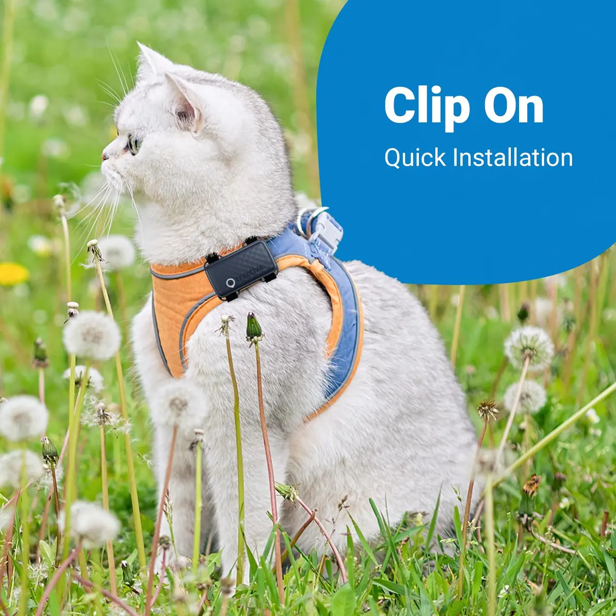 Tractive GPS Cat Mini Tracker Harness Attachment | Velcro Straps for Secure Cat Walks - view 4