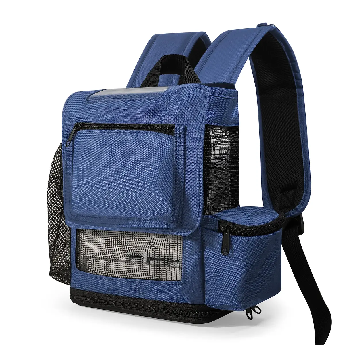 O2TOTES Backpack for Inogen One G5 & Rove 6, Navy Blue, 7.2 inches (18.3 cm) Width - main product image