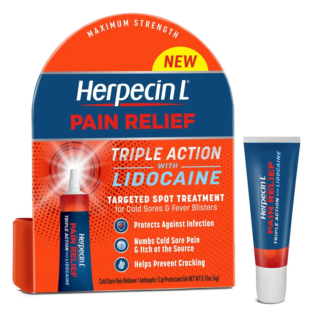 Herpecin-L Pain Relief Triple Action with Lidocaine 0.15 oz | Fast Cold Sore Relief, Infection Protection - view 7