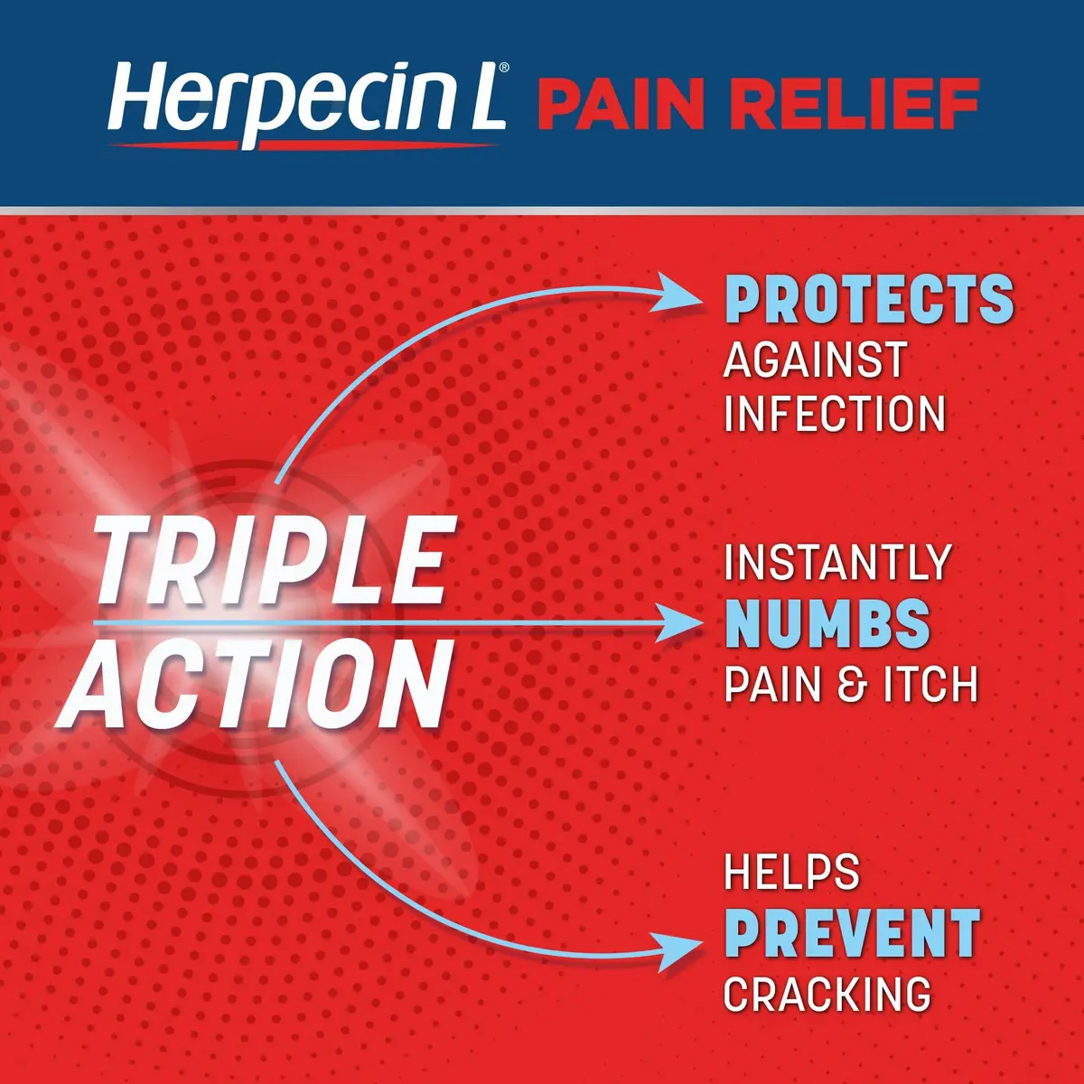 Herpecin-L Pain Relief Triple Action with Lidocaine 0.15 oz | Fast Cold Sore Relief, Infection Protection - view 3