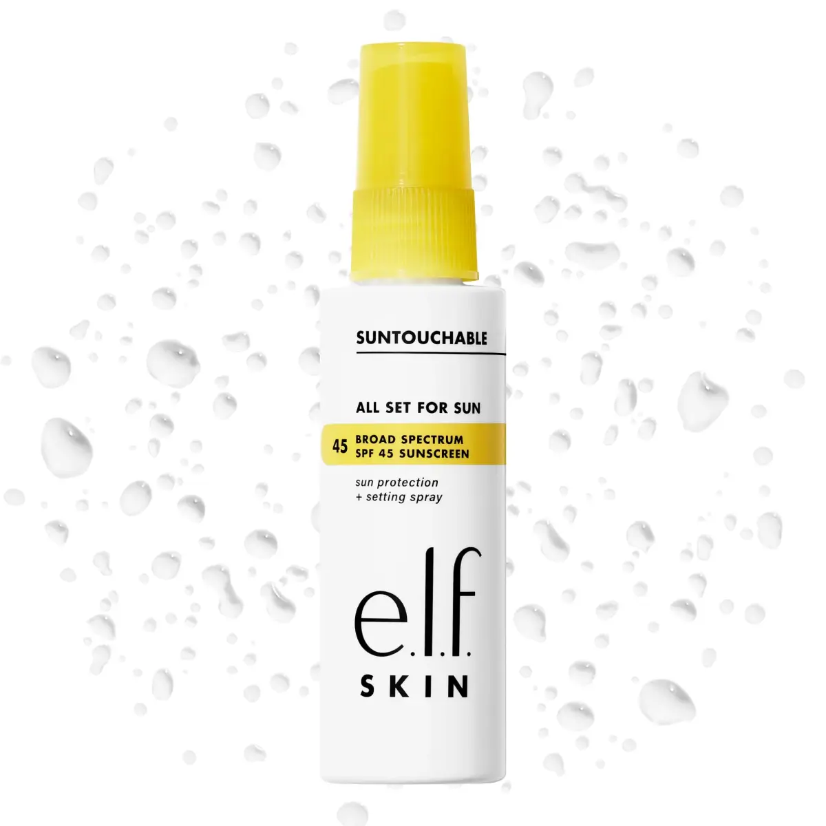 e.l.f. SKIN All Set For Sun SPF 45 Setting Spray 60ml (2 Fl Oz) | Clear Mist with Broad Spectrum UVA/UVB Protection - main product image