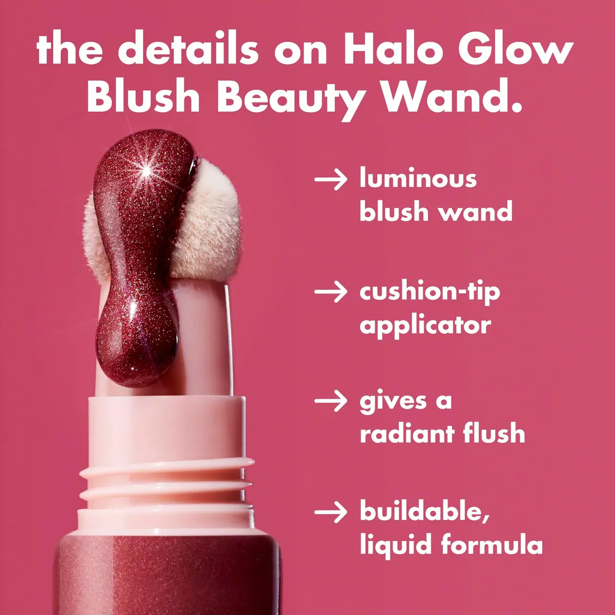 e.l.f. Halo Glow Blush Beauty Wand, Rosé You Slay | Radiant Liquid Blush with Squalane (70-120 chars) - view 4