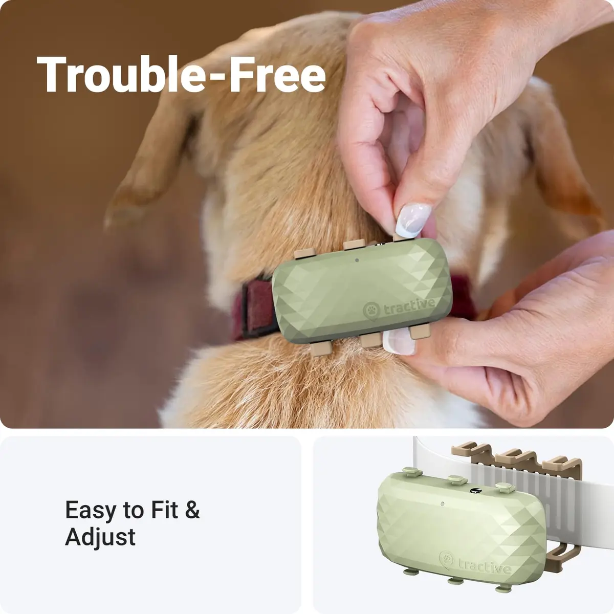 Tractive GPS Dog XL Tracker Rubber Attachment Clips (Pack of 3) | Fits Collars Up to 1.6 Inches Wide - view 7