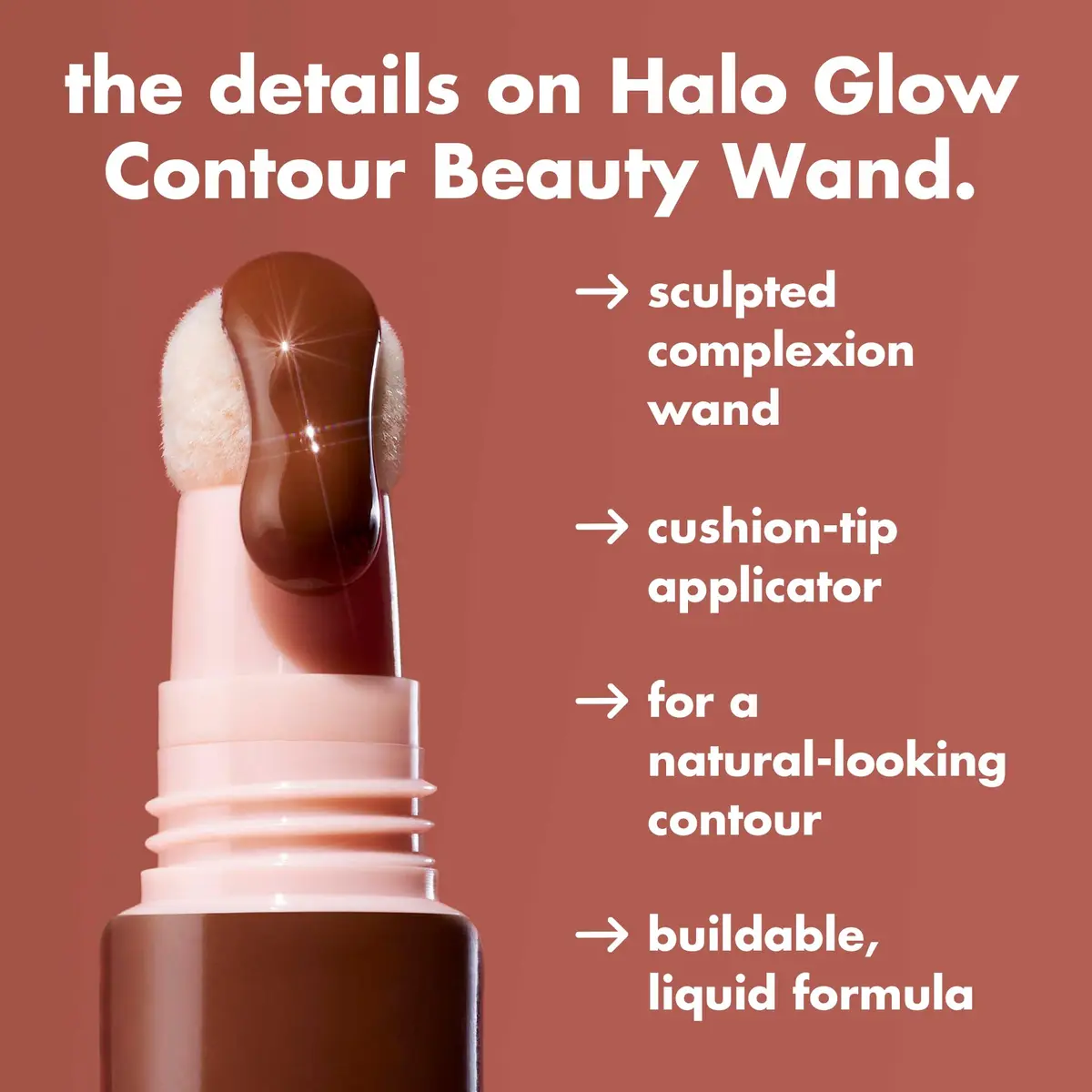 e.l.f. Halo Glow Contour Beauty Wand, Tan/Deep | Liquid Contouring with Squalane (70-120 chars) - view 4