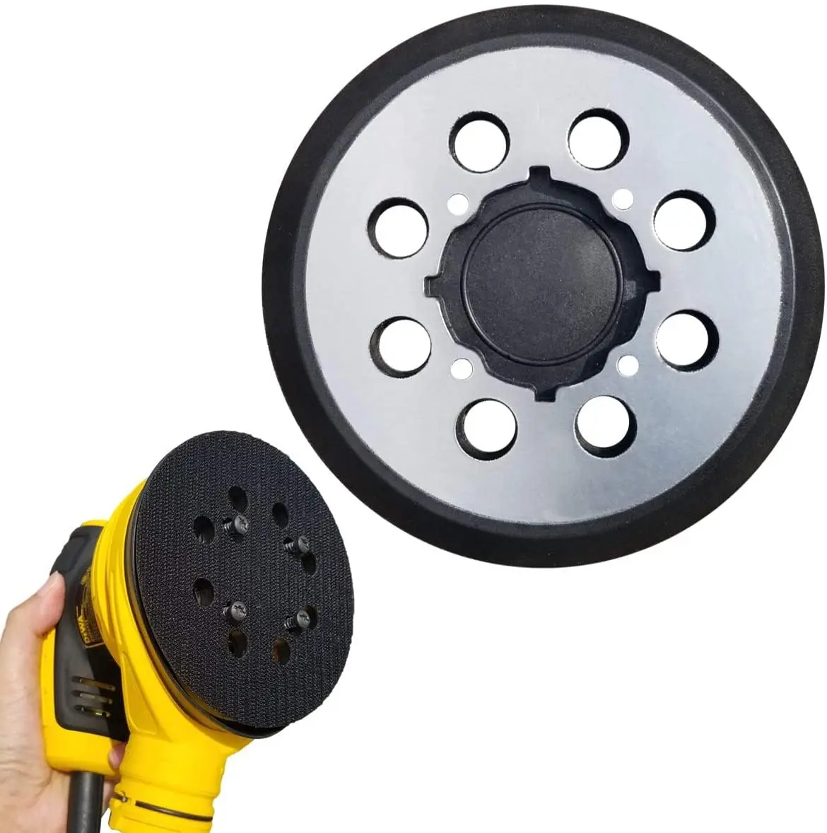 Tockrop 2 Pack 5 Inch 8 Hole Replacement Sander Pad for Dewalt DWE6423/6423K, DWE6421/6421K, DCW210B | Durable, Easy Install, Cost-Effective (70-120 chars) - view 3