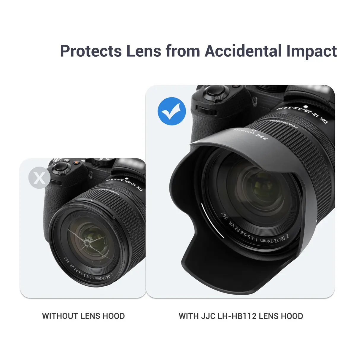 JJC Lens Hood for Nikon NIKKOR Z DX 12-28mm f/3.5-5.6 PZ VR Lens | Reversible Bayonet Mount Shade - view 5
