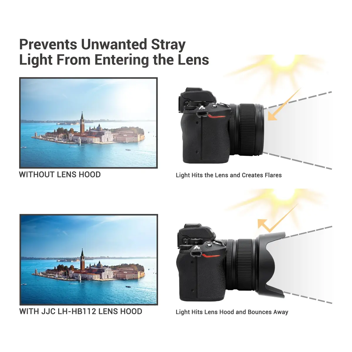 JJC Lens Hood for Nikon NIKKOR Z DX 12-28mm f/3.5-5.6 PZ VR Lens | Reversible Bayonet Mount Shade - view 2