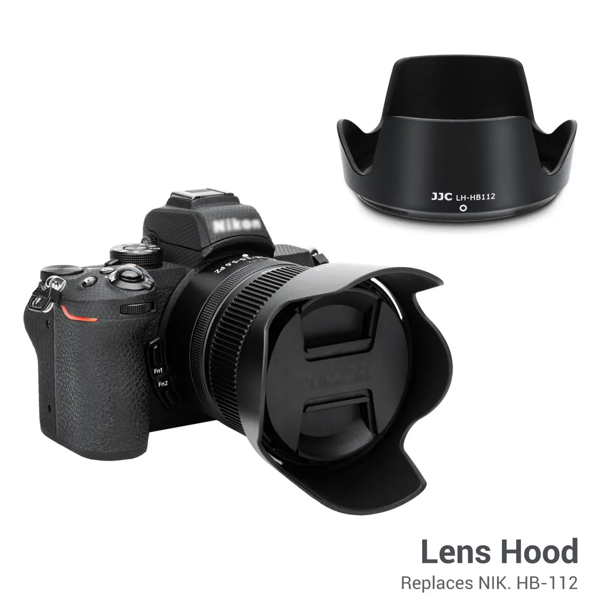 JJC Lens Hood for Nikon NIKKOR Z DX 12-28mm f/3.5-5.6 PZ VR Lens | Reversible Bayonet Mount Shade - view 3
