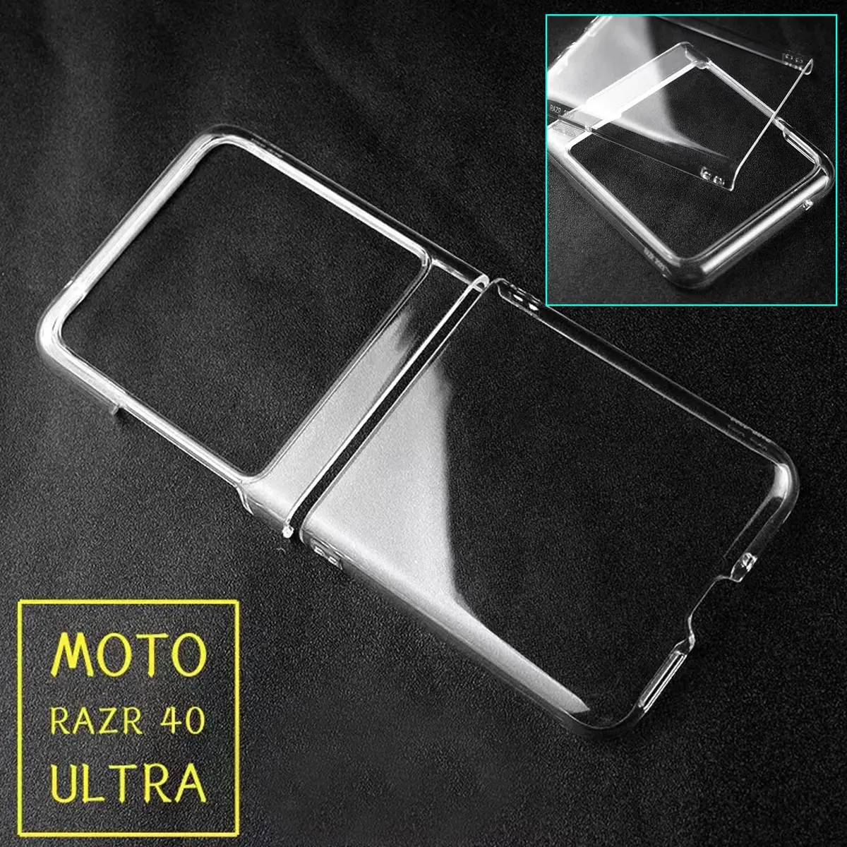 Zeking Clear Hybrid Case for Motorola Razr 40 Ultra/Razr Plus | Shockproof Bumper with Non-Yellowing Acrylic - view 7