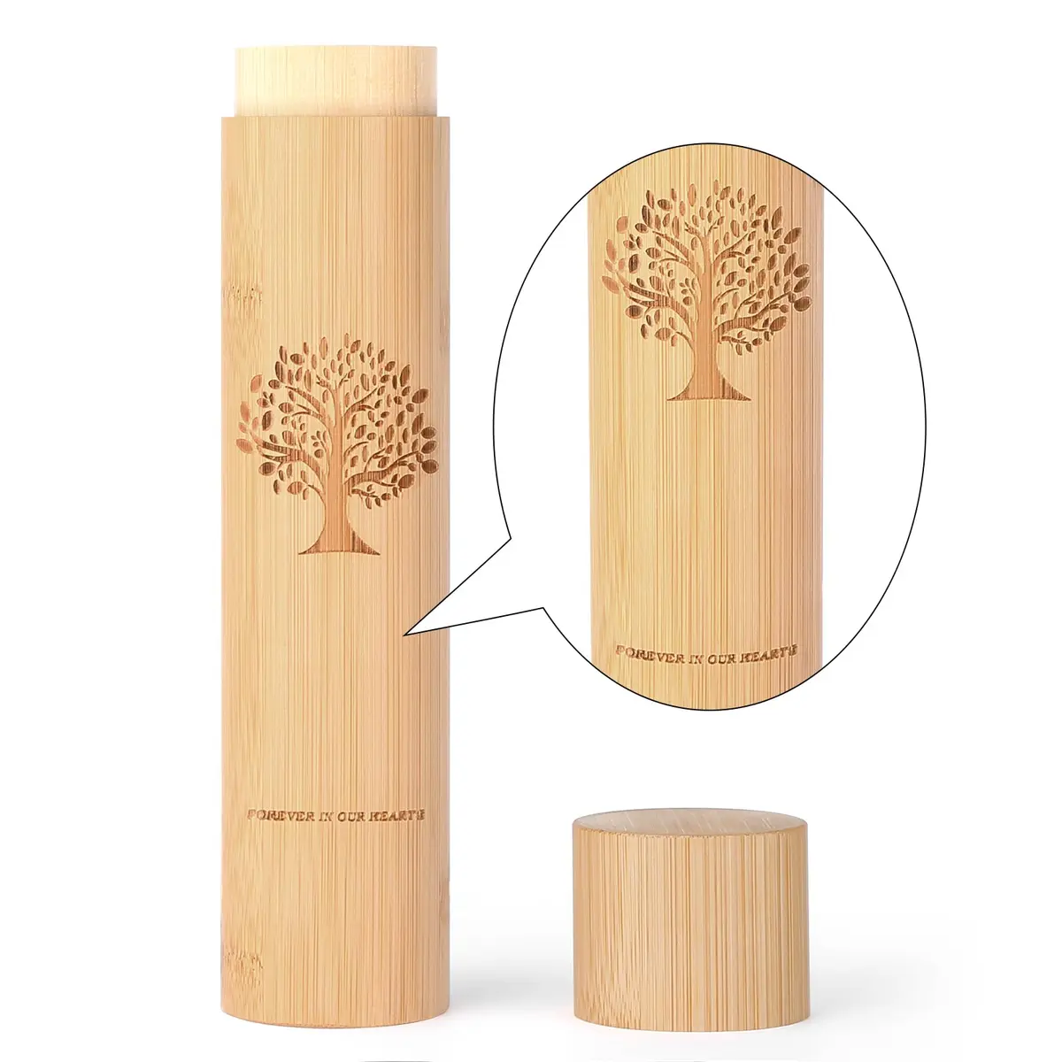 HOOMTREE Small Scattering Tubes for Human Ashes 9"x2" | Eco-Friendly Biodegradable Urns (Set of 4) - view 3