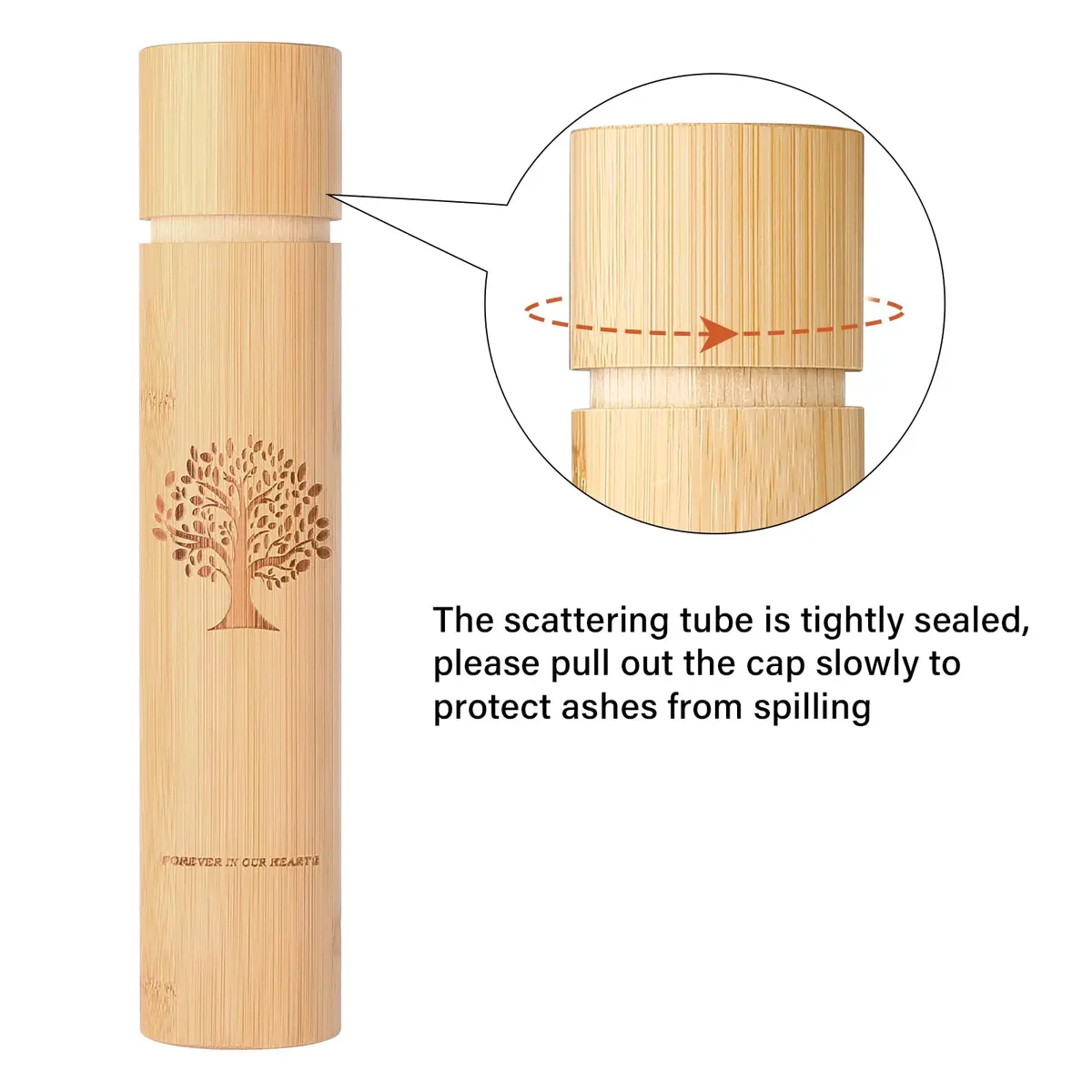 HOOMTREE Small Scattering Tubes for Human Ashes 9"x2" | Eco-Friendly Biodegradable Urns (Set of 4) - view 4