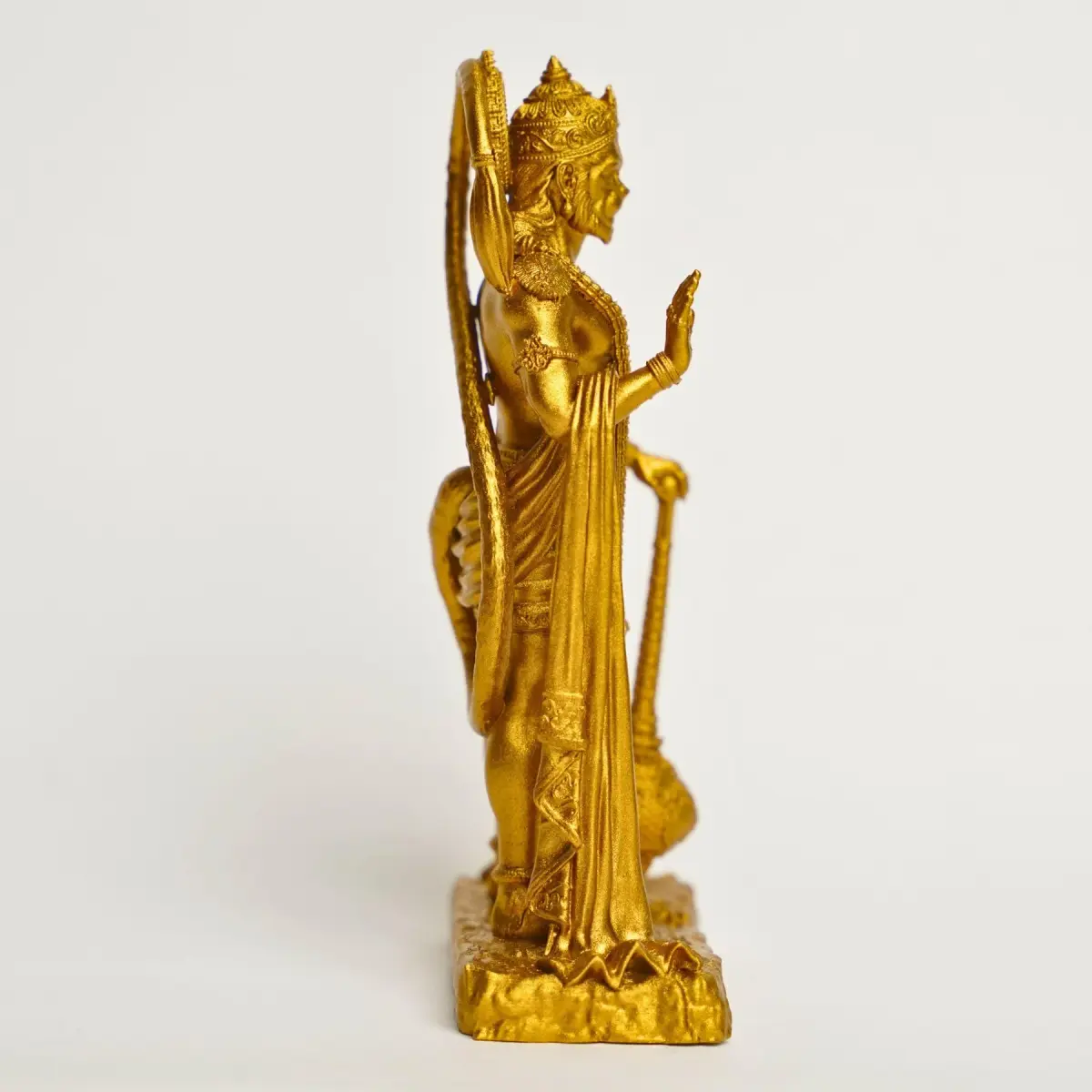 Murti hub Gold Resin Lord King of Sarangpur Hanuman Figurine 12cm (4.72in) | Authentic Indian Home Decor - view 6