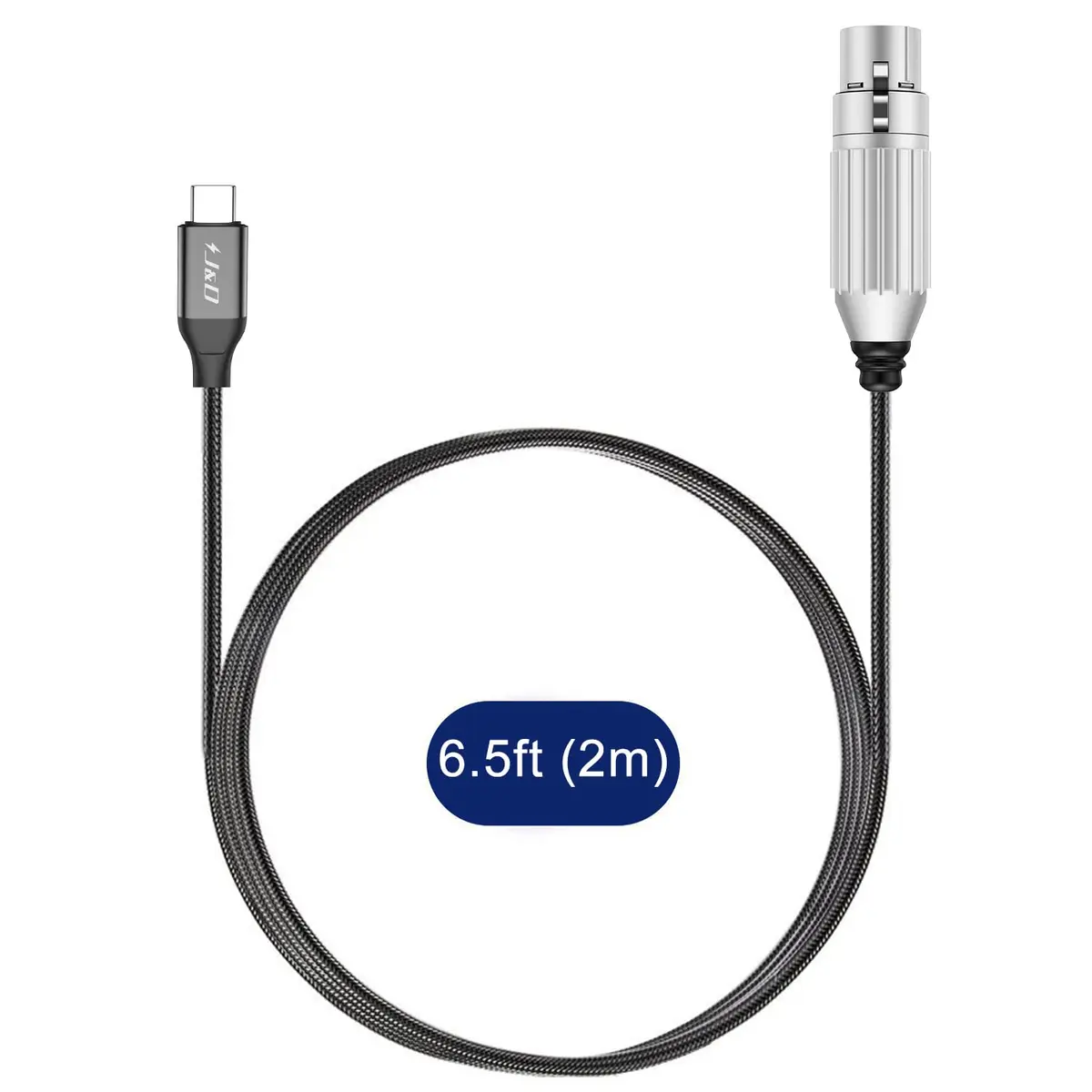 J&D USB C to XLR Microphone Audio Cable 2m (6.6 Feet) | Balanced Audio Cable for Recording - view 7