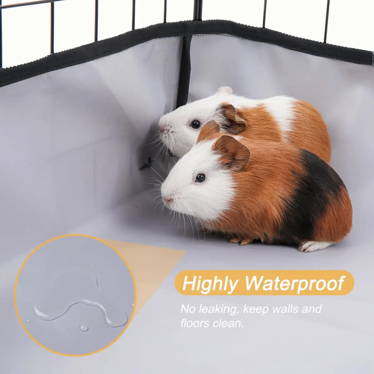 DZWLKJ Waterproof Guinea Pig Cage Liner 71cm x 142cm (28"x56") | Washable Base for Rabbits, Chinchillas, Hedgehogs, Ferrets - view 4