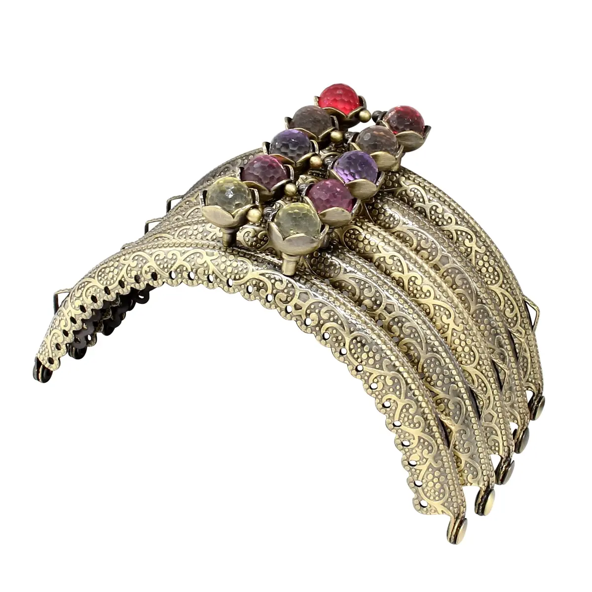 Piutouyar Metal Purse Frame 10.5cm | Retro Bead-Color, Durable Iron - main product image