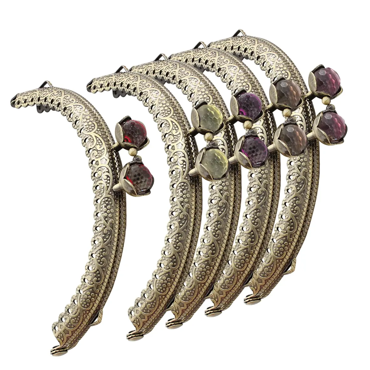 Piutouyar Metal Purse Frame 10.5cm | Retro Bead-Color, Durable Iron - view 5