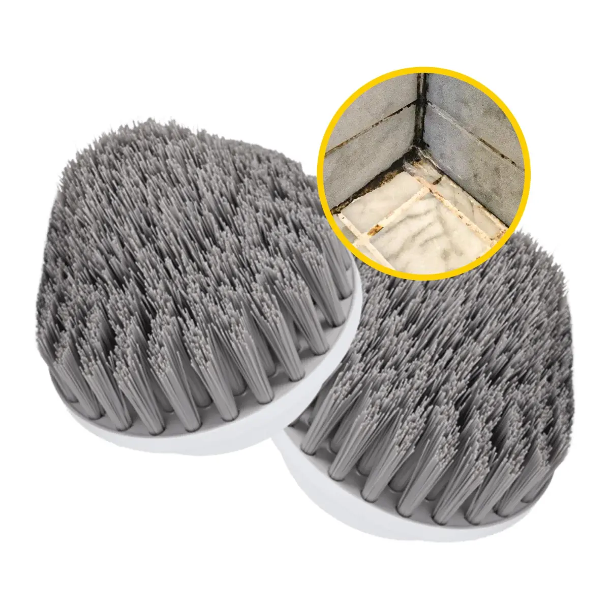 SYNOSHI Cone Brush Heads (2 Units, Gray) | For Tight Spaces & Corners - main product image