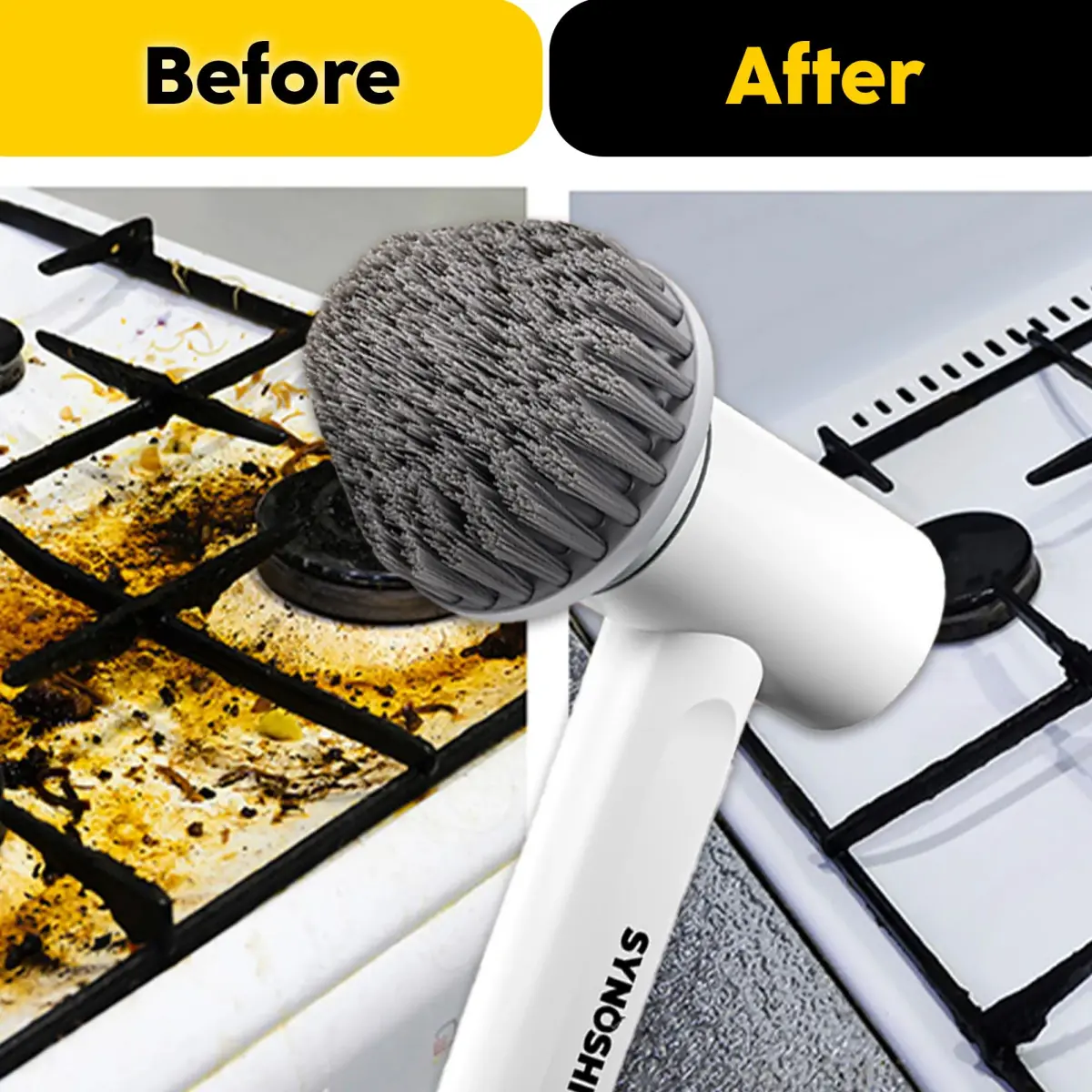 SYNOSHI Cone Brush Heads (2 Units, Gray) | For Tight Spaces & Corners - view 4