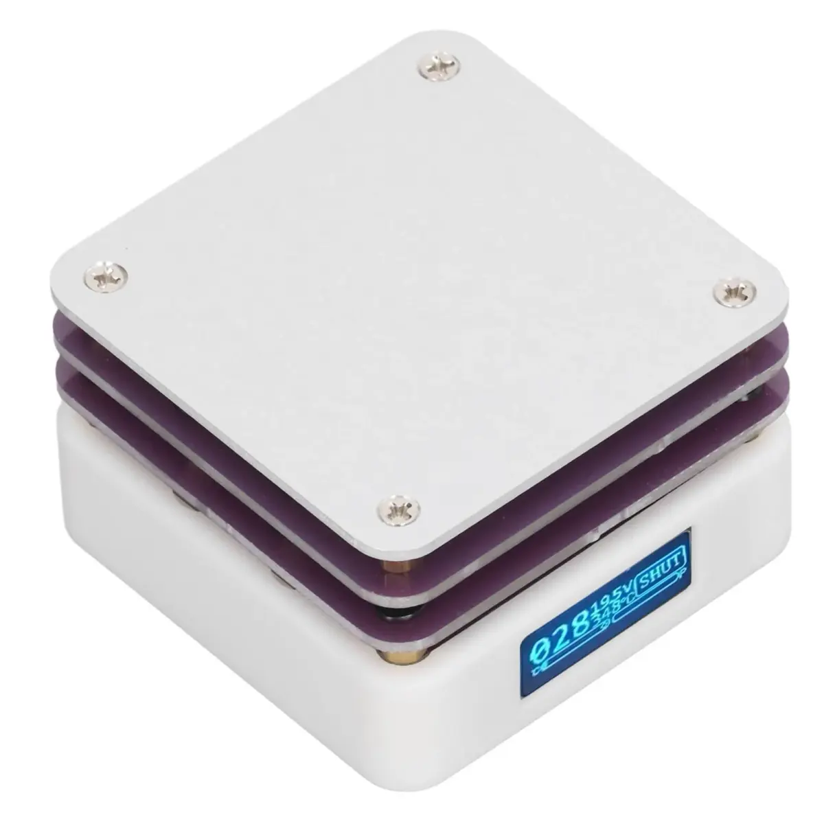 Acogedor Mini Hot Plate, 65W 20V PCB SMD Preheating Soldering Station 350℃ | OLED Display, 5.6cm x 5.6cm - main product image