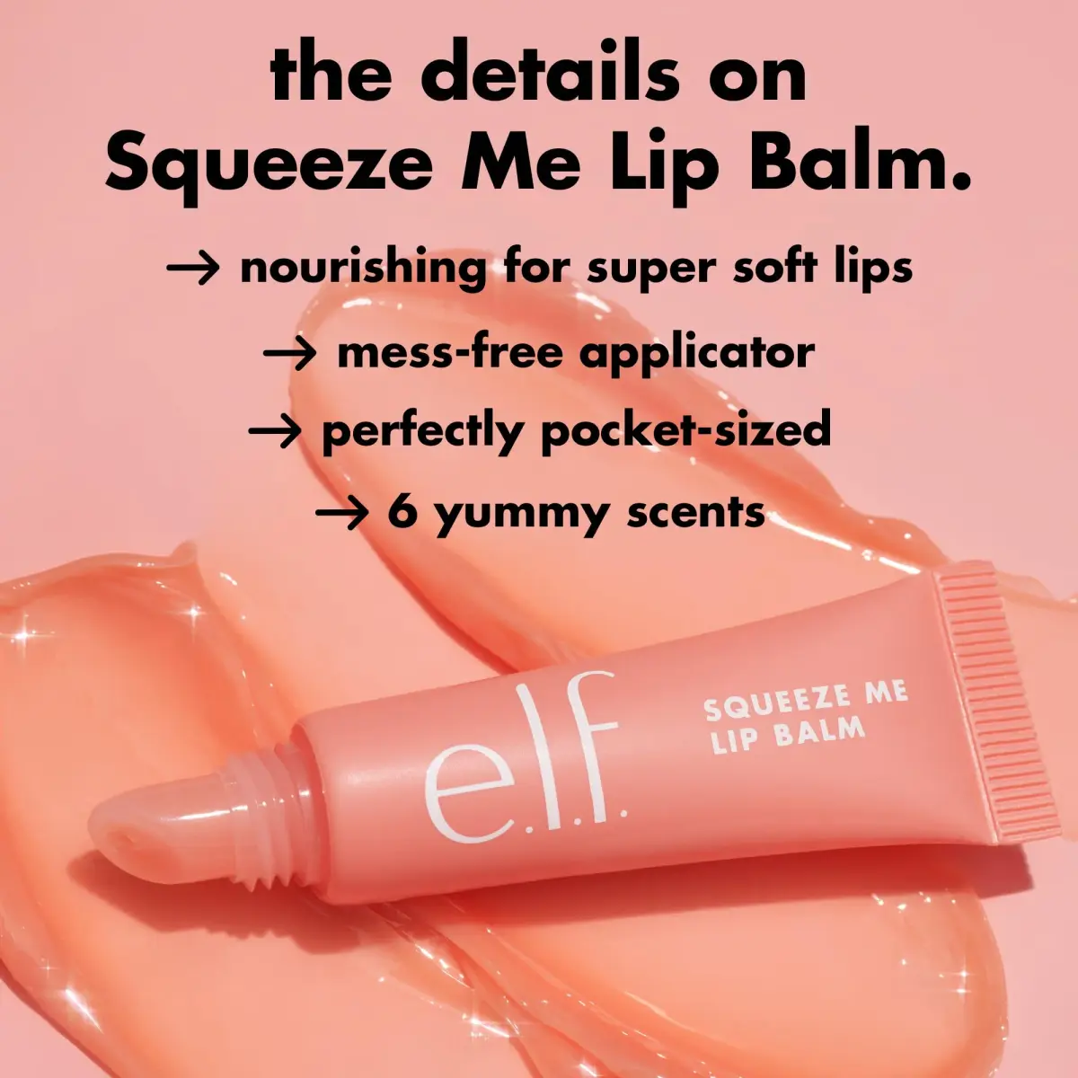 e.l.f. Squeeze Me Lip Balm, Grape 6ml (0.21 Fl Oz) | Hydrating & Nourishing with Hyaluronic Acid - view 5