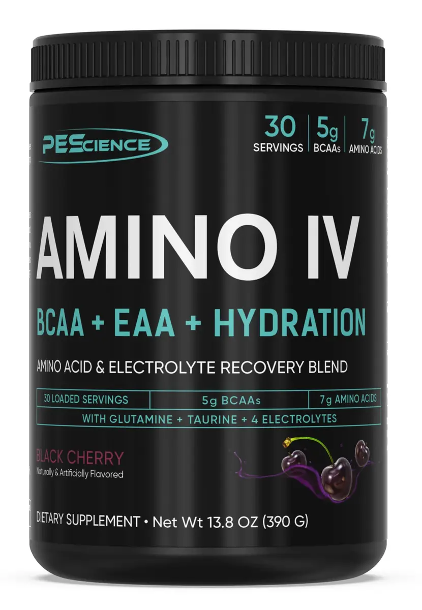 PEScience Amino IV BCAA & EAA Powder 13.8oz | High Leucine, Sugar-Free Hydration - main product image