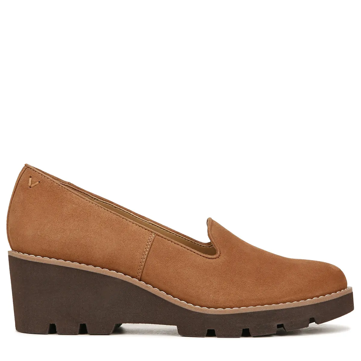 Vionic Willa Wedge Loafer Shoes Brown Suede 6 M (2.27 kg) | APMA Accepted Arch Support - view 5