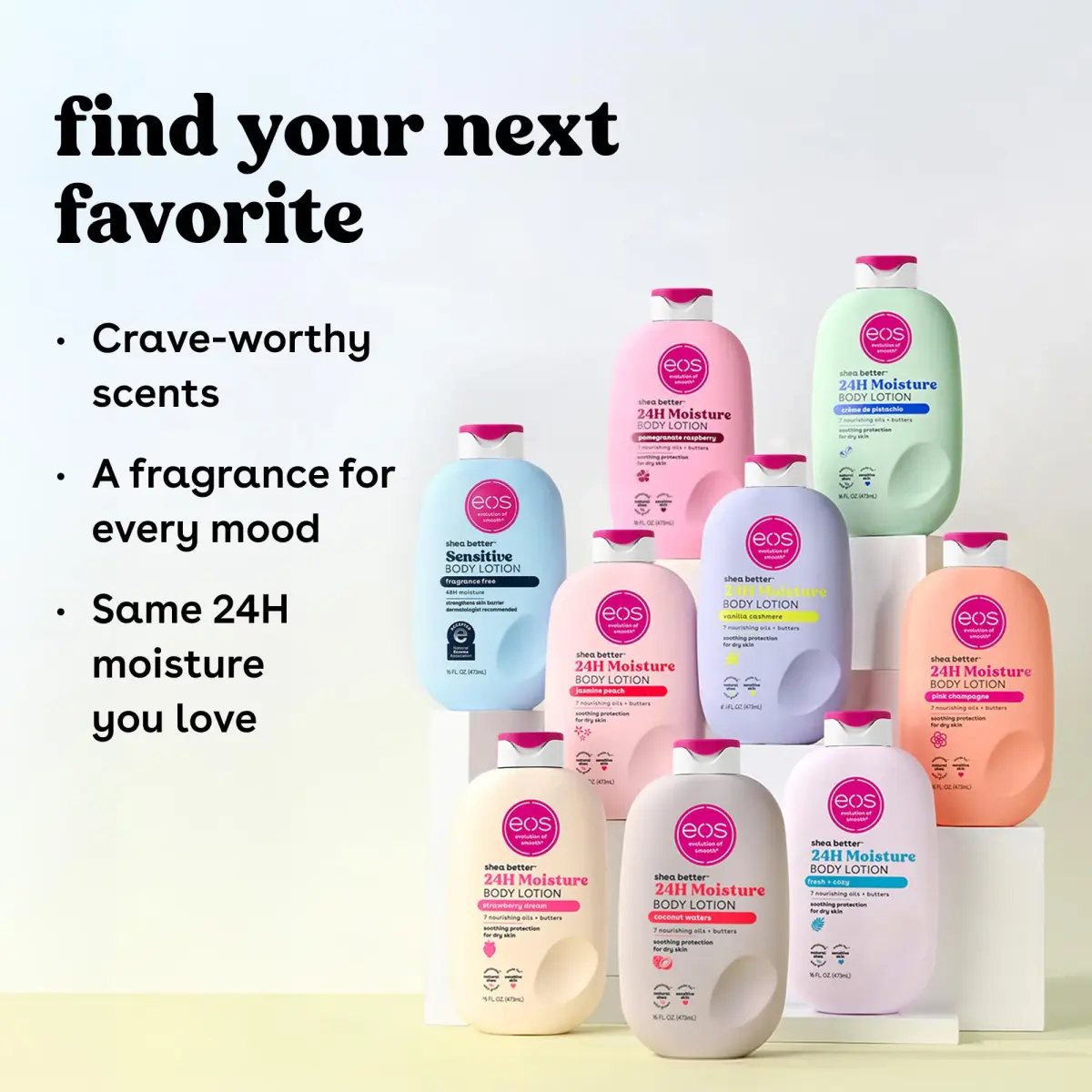eos Shea Better Sensitive Skin Body Lotion 473ml (16 fl oz) | Fragrance-Free, 48-Hour Moisture for Dry & Eczema-Prone Skin - view 6